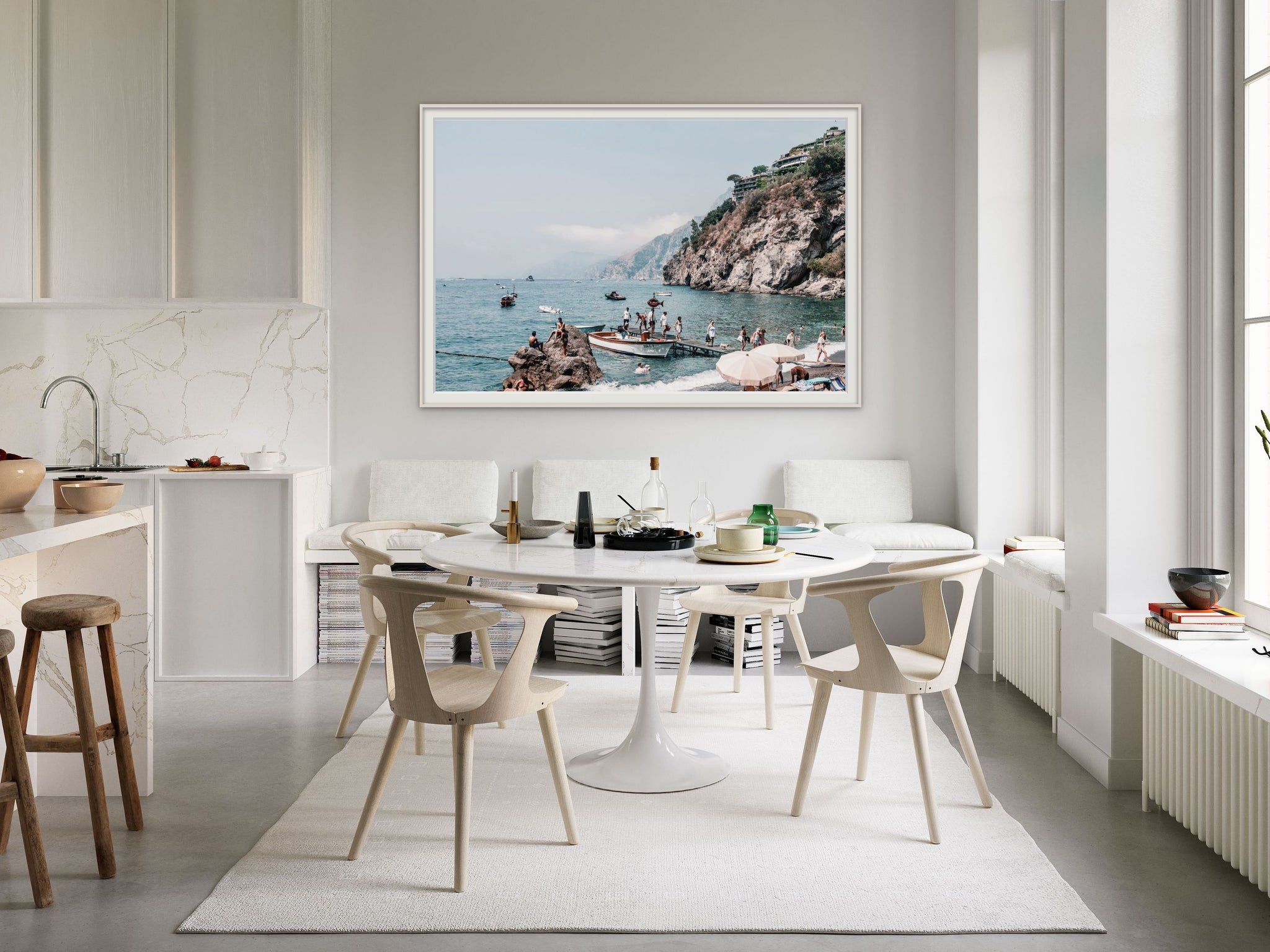 The Arrival photographed at Da Adolfo in Positano, Italy and part of our Amalfi Forever series. This is 133 x 200cm image size and available online.