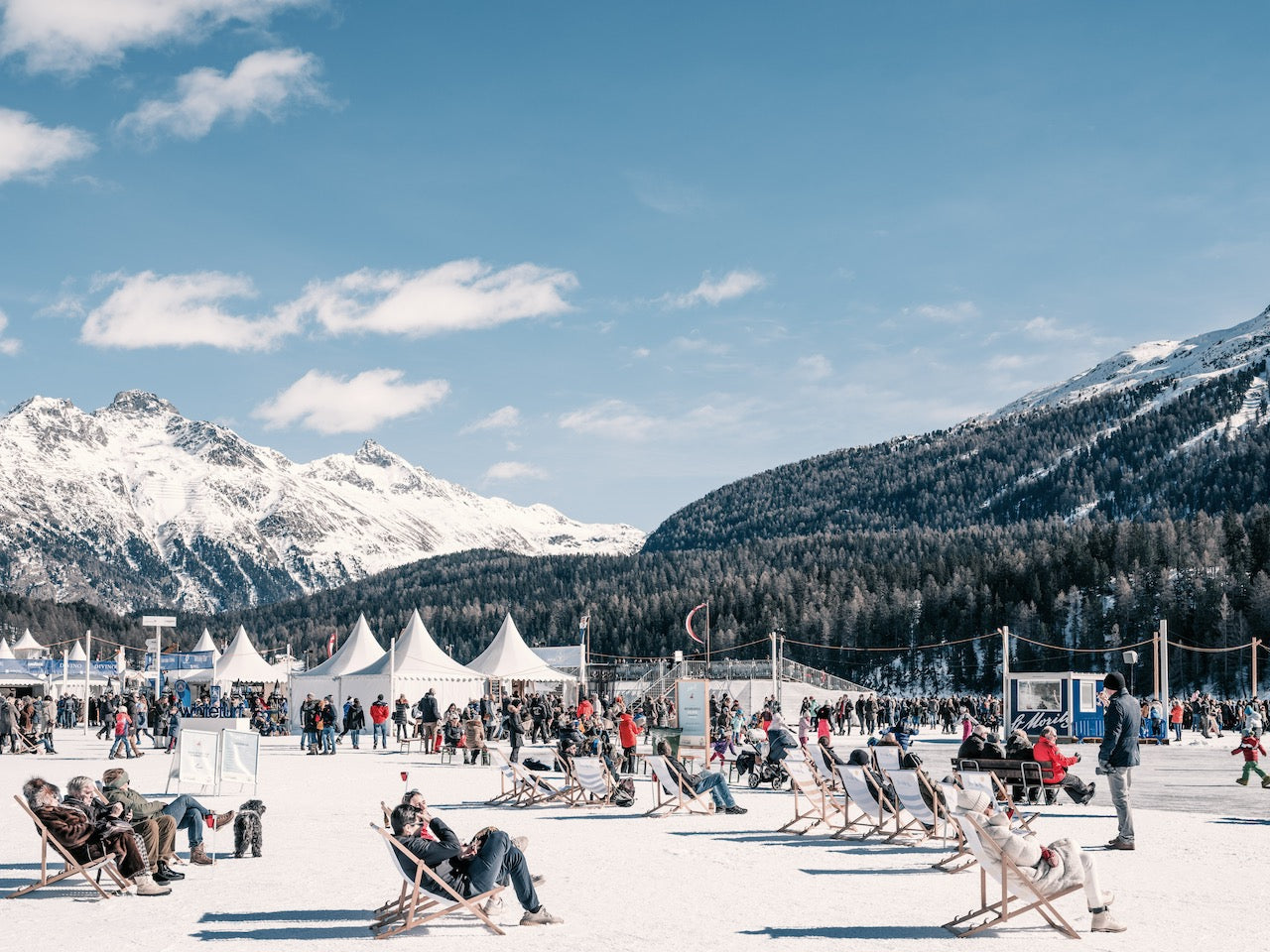 SUN LOUNGING IN ST MORITZ